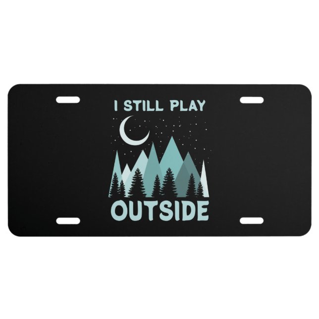 Camping Quote Vacation License Plate (Front)