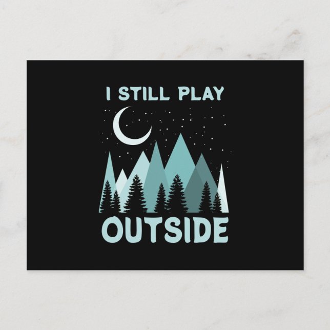 Camping Quote Vacation Postcard (Front)