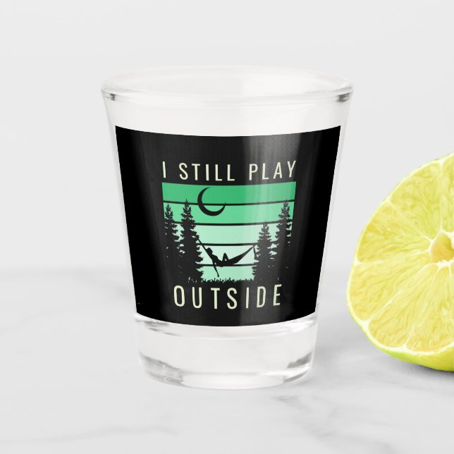Camping Quote Vacation Shot Glass (Front)