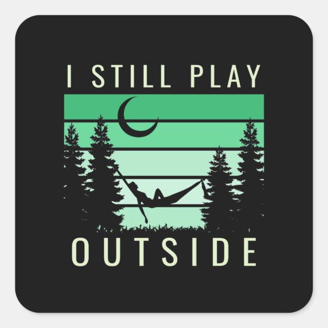 Camping Quote Vacation Square Sticker (Front)