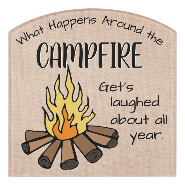 Camping Quotes  | Funny Camping Door Sign (Contour Front)