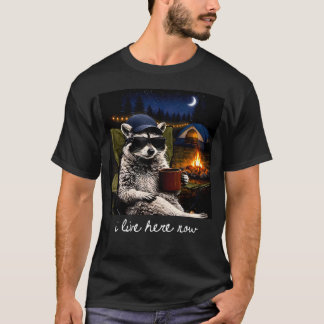 Camping Raccoon Funny Camping Crew Campfire I T-Shirt