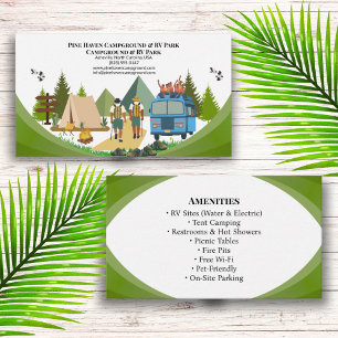 Camping Resort RV Park Outdoor Design Business Card