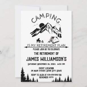 Camping Retirement party Invitation