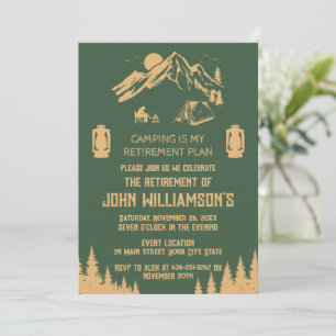 Camping Retirement party Invitation