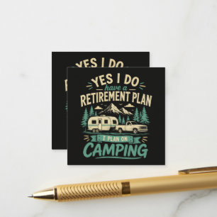 Camping Retirement Plan Enclosure Card