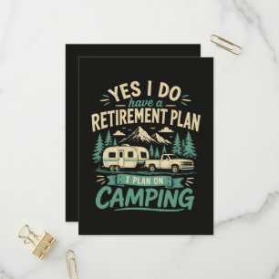 Camping Retirement Plan Invitation Postcard