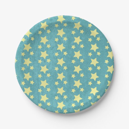 Camping Retro Party Stars Night Birthday Paper Plates