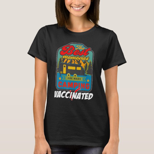 Camping Retro Travel Trailer Outdoor Caravan Pluss T-Shirt (Front)