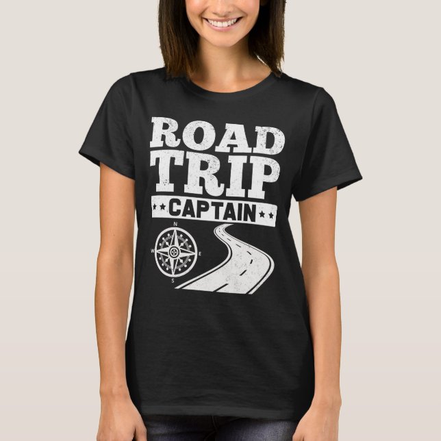 Camping Road Trip Leader Funny Travel Squad T-Shirt (Front)