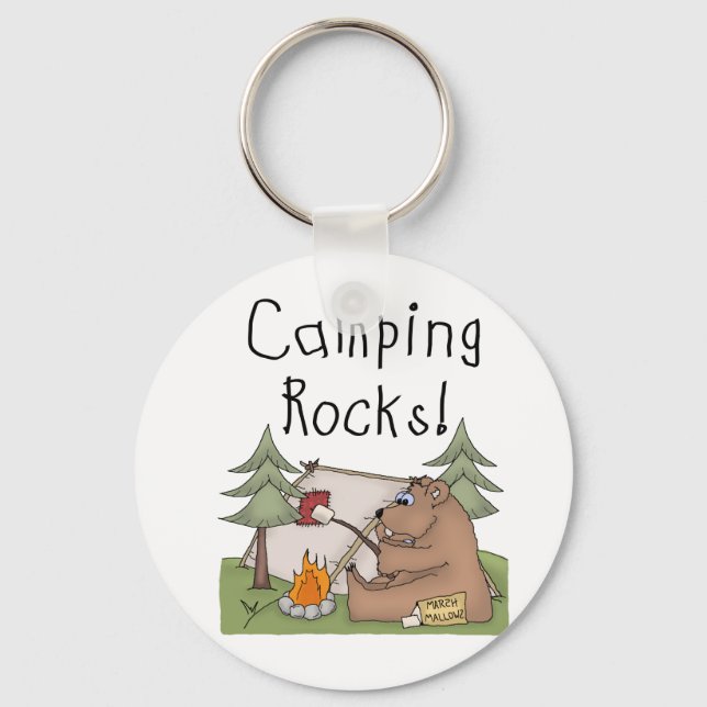 Camping Rocks Keychain (Front)