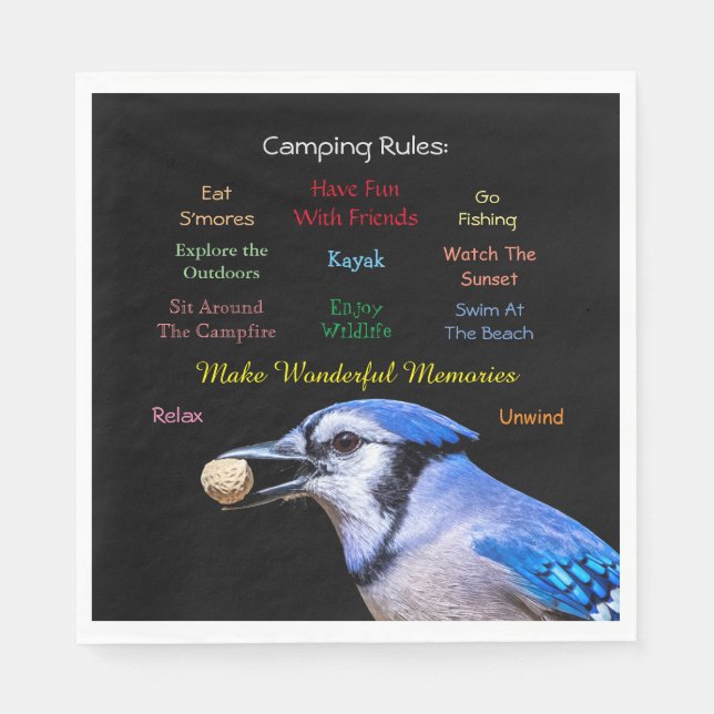 Camping Rules Napkins (Front)