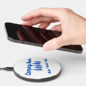 Camping Rules on a Wireless Charger (Hand)