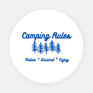 Camping Rules - Relax * Unwind * Enjoy on a Coaster Set