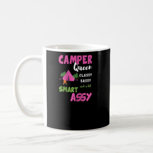 Camping Rv Camper Queen Women Classy Sassy Smart A Coffee Mug