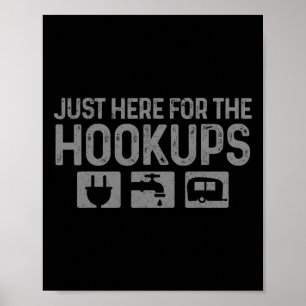 Camping Rv Caravan Motorhome Just Here For The Hoo Poster