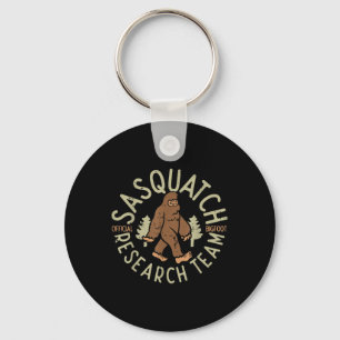Camping Sasquatch Research Team Bigfoot Camper Men Keychain