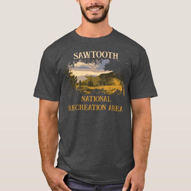 Camping Sawtooth National Recreation Area trip T-Shirt (Front)