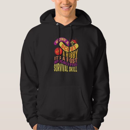 Camping Scouting Is Not A Hobby Skull Tent Surviva Hoodie
