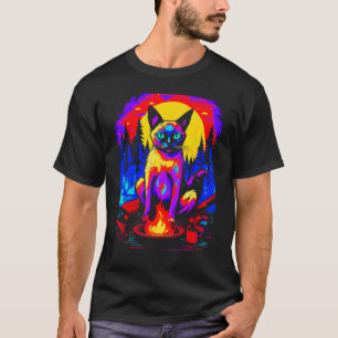 Camping Siamese Cat T-Shirt