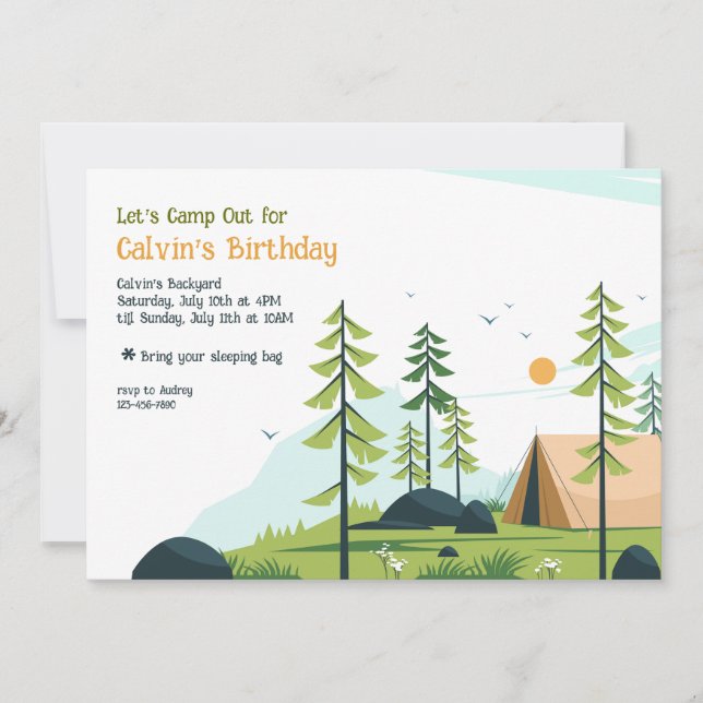 Camping Site Invitation (Front)