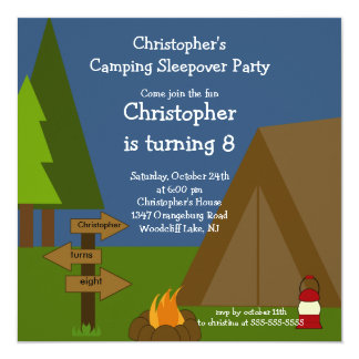 boys sleepover invitation