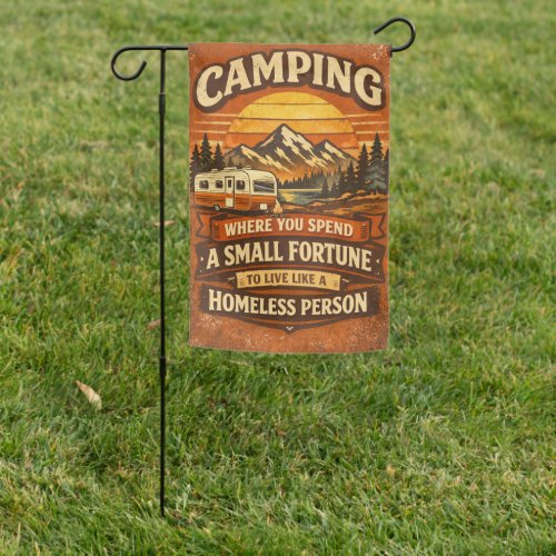 Camping Small Fortune Garden Flag