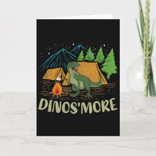 Camping S'more Dinosaur Lover Funny Dinosaur Campi Card