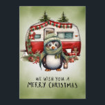 Camping Snowman Christmas Themed  Holiday Card<br><div class="desc">Camping Snowman Christmas Themed for Camper Holiday Card</div>
