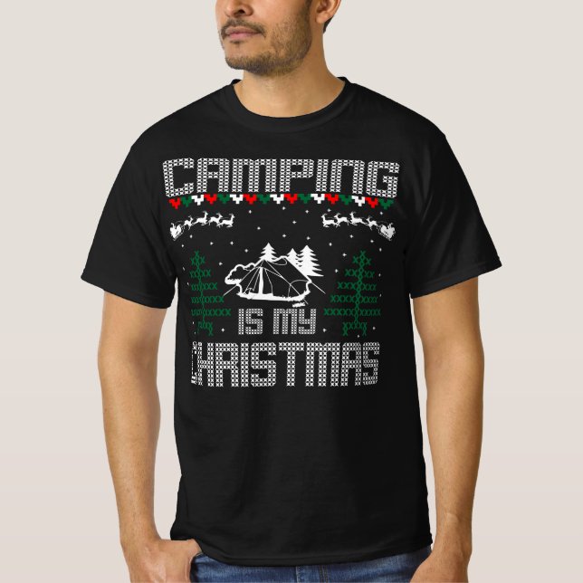 Camping Sports Outdoors Is My Christmas Gift T-Shirt (Front)