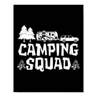 Camping Squad 5th Wheel Camper Family Vacation Rv  Poster
