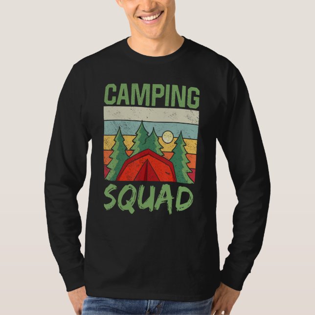 Camping Squad Camp Campfire Camper Campsite T-Shirt (Front)