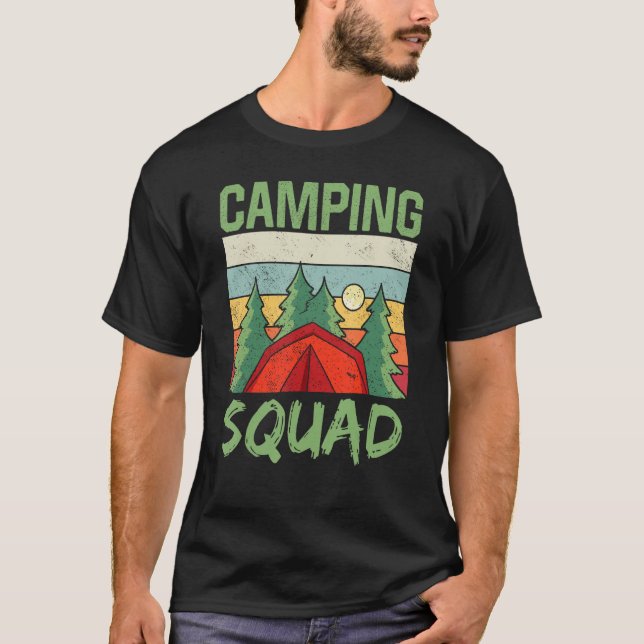 Camping Squad Camp Campfire Camper Campsite T-Shirt (Front)