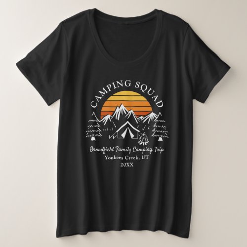 Camping Squad Family Vacation Matching Mom Plus Size T_Shirt