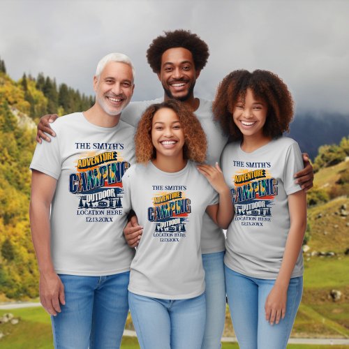 Camping squad matching family trip adventure T_Shirt