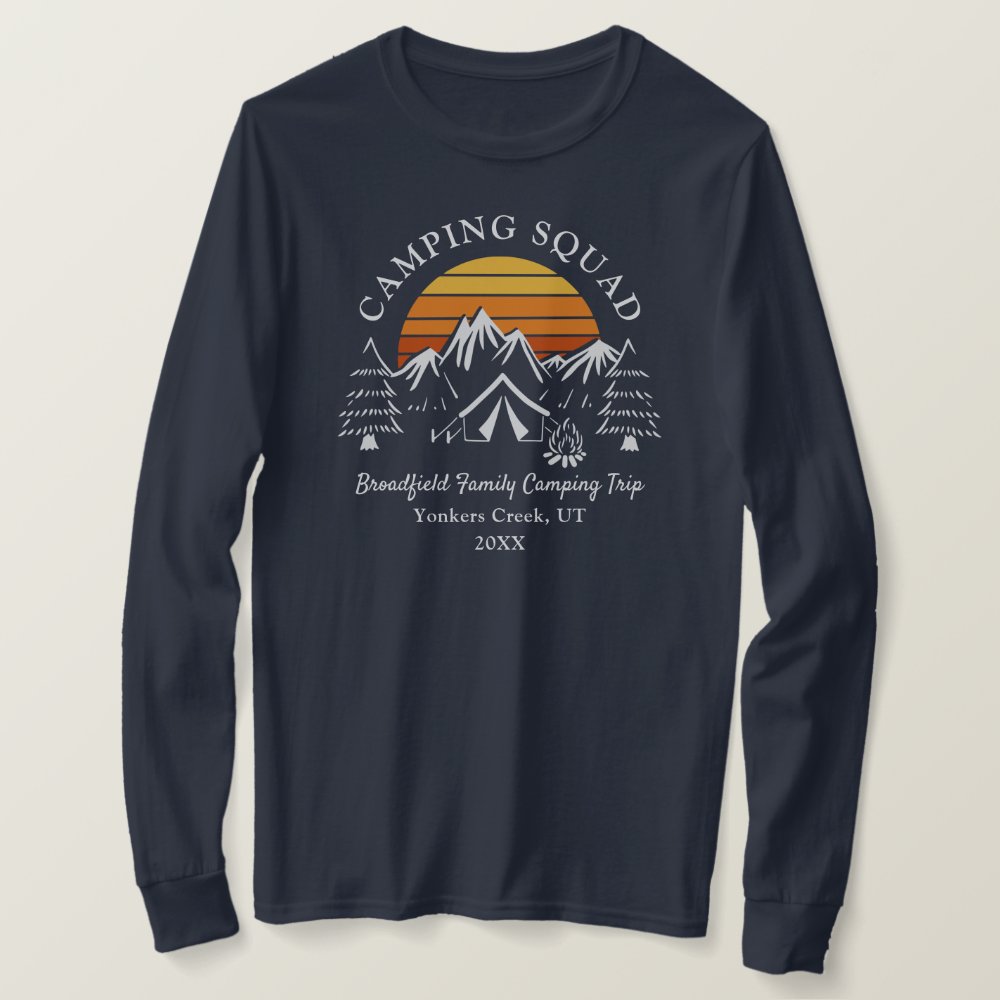 Camping Squad Modern Family Matching Mom T-Shirt