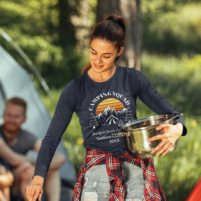 Camping Squad Modern Family Matching Mom T-Shirt (Creator Uploaded)