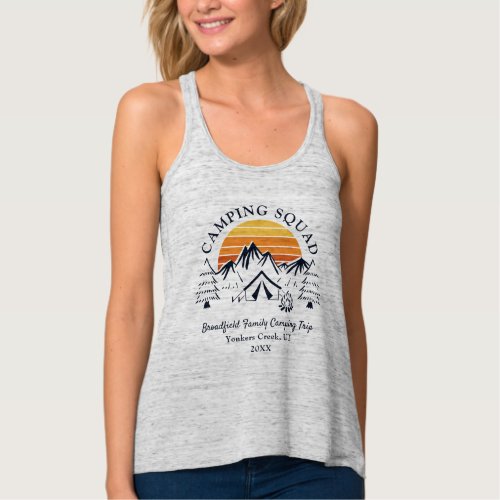 Camping Squad Modern Family Matching Mom Tank Top