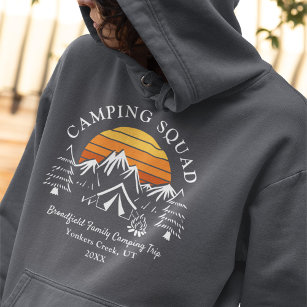 Camping Squad Retro Family Matching Mom Hoodie