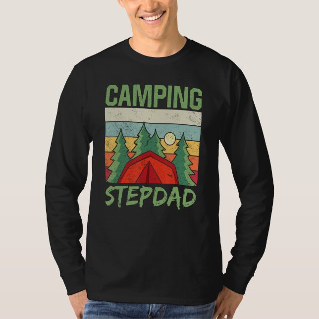 Camping Stepdad Campfire Camp Camper Campsite T-Shirt (Front)