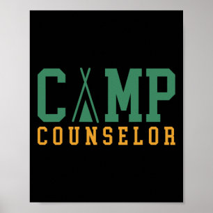 Camping Summer Camp Counselor Staff Director Campe Poster