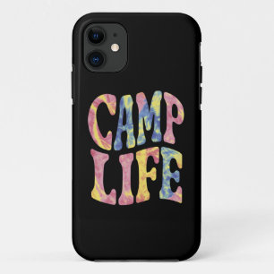 Camping Summer Girls Camp Life Tie-Die Retro  iPhone 11 Case