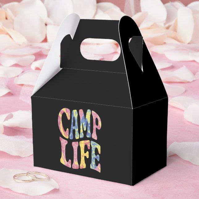 Camping Summer Girls Camp Life Tie-Die Retro  Favor Boxes (Wedding)