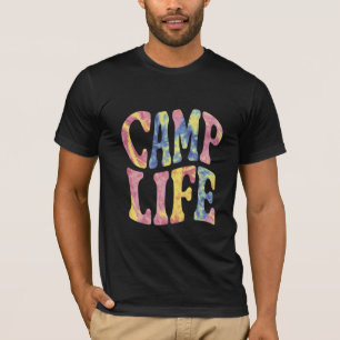 Camping Summer Girls Camp Life Tie-Die Retro T-Shirt