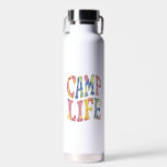 Camping Summer Girls Camp Life Tie-Die Retro  Water Bottle<br><div class="desc">Camping Summer Girls Camp Life Tie-Die Retro</div>