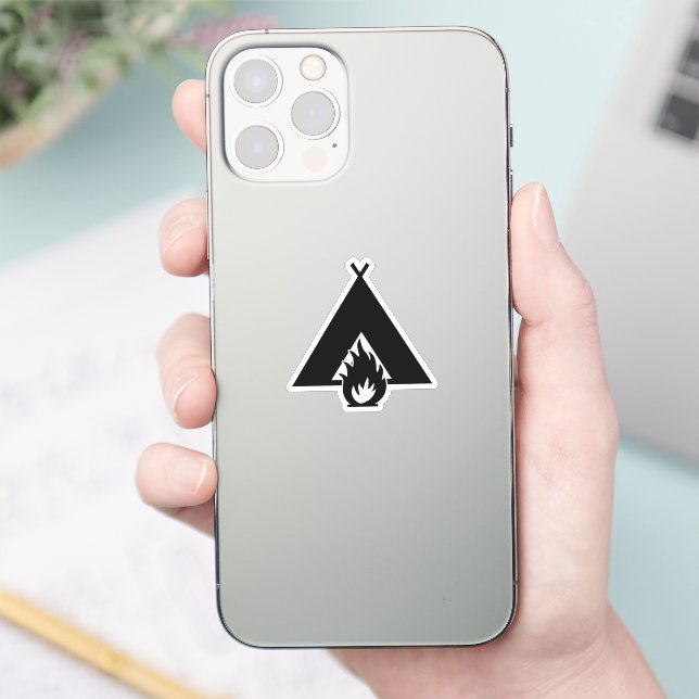 Camping Symbol Sticker (Phone)