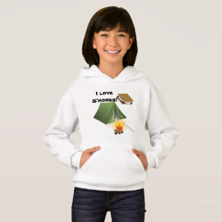 Camping Tent, Campfire, S'mores Hoodie