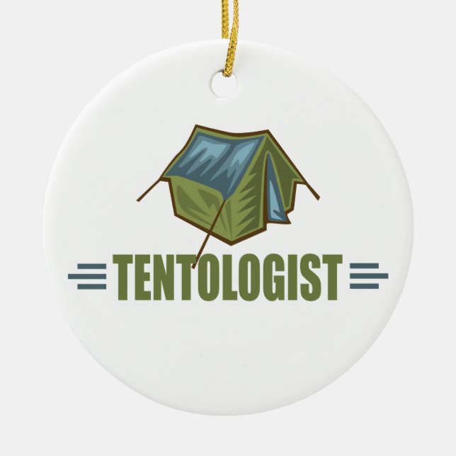 Camping, Tent Ceramic Ornament (Front)