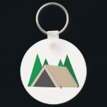 Camping Tent Keychain<br><div class="desc">Accent your camping gear for a great weekend adventure.</div>