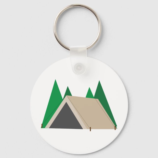 Camping Tent Keychain (Front)